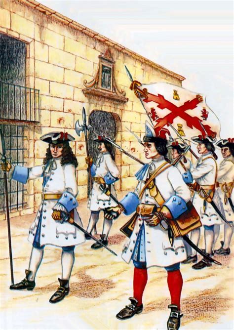 spanish military uniforms 1700s.